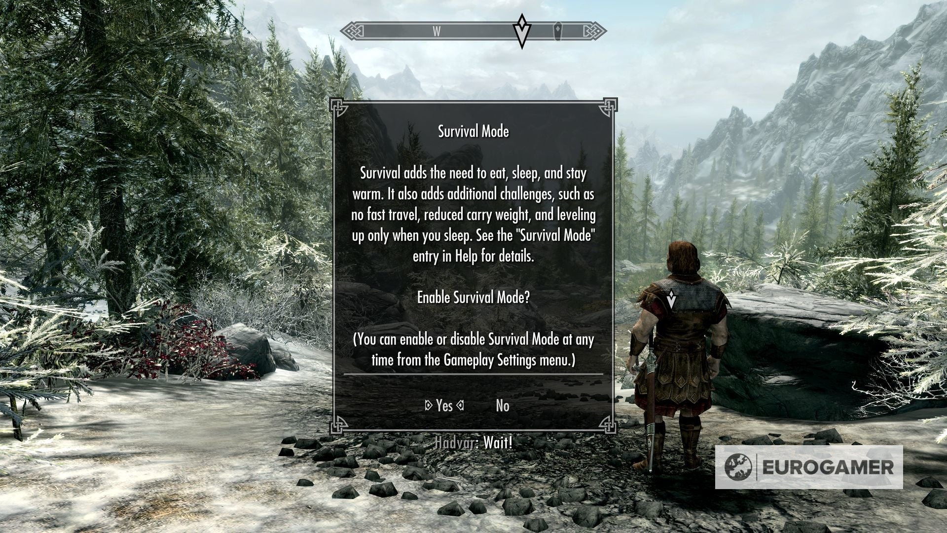 skyrim enable fast travel in survival mode